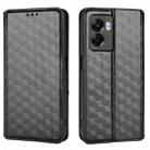 For OnePlus Nord N300 Cubic Grid Texture Flip Leather Phone Case(Black) - 2