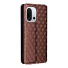 For OnePlus 13T Cubic Grid Texture Flip Leather Phone Case(Brown) - 3
