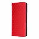 For OnePlus Ace 5 Racing Cubic Grid Texture Flip Leather Phone Case(Red) - 2
