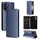 For OnePlus Ace 5 Racing Cubic Grid Texture Flip Leather Phone Case(Blue) - 1
