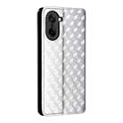 For OnePlus Ace 5 Racing Cubic Grid Texture Flip Leather Phone Case(Silver) - 3