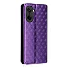 For OnePlus Ace 5 Racing Cubic Grid Texture Flip Leather Phone Case(Purple) - 3