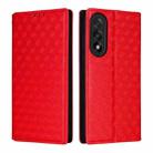 For OnePlus Nord 5 / OnePlus Ace 5 Ultra Cubic Grid Texture Flip Leather Phone Case(Red) - 2