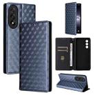 For OnePlus Nord 5 / OnePlus Ace 5 Ultra Cubic Grid Texture Flip Leather Phone Case(Blue) - 1