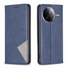 For Xiaomi Poco F7 Pro / F7 Ultra Rhombus Texture Magnetic Leather Phone Case(Blue) - 1