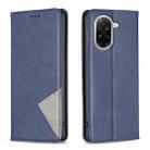 For Xiaomi Poco C71 Rhombus Texture Magnetic Leather Phone Case(Blue) - 1