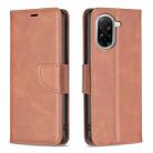 For Xiaomi Poco C71 Lambskin Texture Pure Color Flip Leather Phone Case(Brown) - 1
