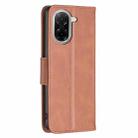 For Xiaomi Poco C71 Lambskin Texture Pure Color Flip Leather Phone Case(Brown) - 3