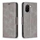 For Xiaomi Poco C71 Lambskin Texture Pure Color Flip Leather Phone Case(Grey) - 1