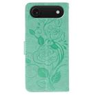 For iPhone 17 Air Rose Butterfly Embossed Leather Phone Case(Green) - 3