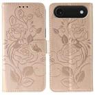 For iPhone 17 Air Rose Butterfly Embossed Leather Phone Case(Rose Gold) - 1