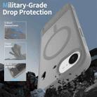 For iPhone 16e Frosted Holder PC Hybrid TPU MagSafe Phone Case(Dark Grey) - 2