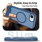 For iPhone 16e Frosted Holder PC Hybrid TPU MagSafe Phone Case(Royal Blue) - 3