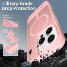 For iPhone 16 Pro Max Frosted Holder PC Hybrid TPU MagSafe Phone Case(Pink) - 2
