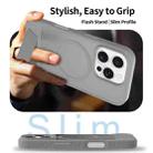 For iPhone 16 Pro Frosted Holder PC Hybrid TPU MagSafe Phone Case(Dark Grey) - 3