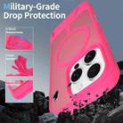 For iPhone 16 Pro Frosted Holder PC Hybrid TPU MagSafe Phone Case(Rose Red) - 2