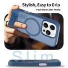 For iPhone 16 Pro Frosted Holder PC Hybrid TPU MagSafe Phone Case(Royal Blue) - 3