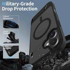 For iPhone 16 Plus Frosted Holder PC Hybrid TPU MagSafe Phone Case(Black) - 2