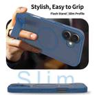 For iPhone 16 Plus Frosted Holder PC Hybrid TPU MagSafe Phone Case(Royal Blue) - 3