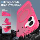 For iPhone 16 Frosted Holder PC Hybrid TPU MagSafe Phone Case(Rose Red) - 2