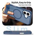 For iPhone 16 Frosted Holder PC Hybrid TPU MagSafe Phone Case(Royal Blue) - 3