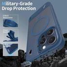 For iPhone 15 Pro Max Frosted Holder PC Hybrid TPU MagSafe Phone Case(Royal Blue) - 2