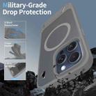 For iPhone 15 Pro Frosted Holder PC Hybrid TPU MagSafe Phone Case(Dark Grey) - 2