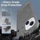 For iPhone 15 Frosted Holder PC Hybrid TPU MagSafe Phone Case(Dark Grey) - 2