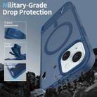 For iPhone 15 Frosted Holder PC Hybrid TPU MagSafe Phone Case(Royal Blue) - 2