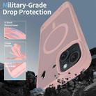 For iPhone 14 Plus Frosted Holder PC Hybrid TPU MagSafe Phone Case(Pink) - 2