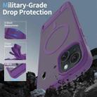 For iPhone 14 Plus Frosted Holder PC Hybrid TPU MagSafe Phone Case(Purple) - 2