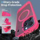 For iPhone 14 Pro Frosted Holder PC Hybrid TPU MagSafe Phone Case(Rose Red) - 2