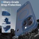 For iPhone 14 Pro Frosted Holder PC Hybrid TPU MagSafe Phone Case(Royal Blue) - 2