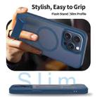For iPhone 14 Pro Frosted Holder PC Hybrid TPU MagSafe Phone Case(Royal Blue) - 3