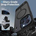 For iPhone 14 Pro Max Frosted Holder PC Hybrid TPU MagSafe Phone Case(Black) - 2