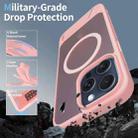 For iPhone 13 Pro Frosted Holder PC Hybrid TPU MagSafe Phone Case(Pink) - 2