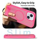 For iPhone 13 Frosted Holder PC Hybrid TPU MagSafe Phone Case(Rose Red) - 3