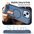 For iPhone 13 Frosted Holder PC Hybrid TPU MagSafe Phone Case(Royal Blue) - 3