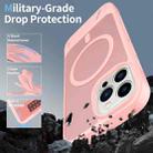 For iPhone 12 Pro Frosted Holder PC Hybrid TPU MagSafe Phone Case(Pink) - 2