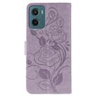 For Motorola Moto G05 / E15 Rose Butterfly Embossed Leather Phone Case(Purple) - 3