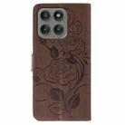 For Motorola Edge 60 Pro Rose Butterfly Embossed Leather Phone Case(Brown) - 3