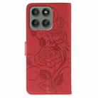 For Motorola Edge 60 Pro Rose Butterfly Embossed Leather Phone Case(Red) - 3
