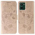 For HMD Pulse Pro Rose Butterfly Embossed Leather Phone Case(Rose Gold) - 1