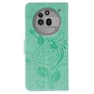 For Nothing Phone 3a Pro Rose Butterfly Embossed Leather Phone Case(Green) - 3