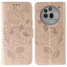 For Nothing Phone 3a Pro Rose Butterfly Embossed Leather Phone Case(Rose Gold) - 1