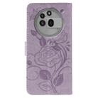 For Nothing Phone 3a Pro Rose Butterfly Embossed Leather Phone Case(Purple) - 3