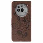 For Nothing Phone 3a Pro Rose Butterfly Embossed Leather Phone Case(Brown) - 3