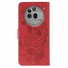 For Nothing Phone 3a Pro Rose Butterfly Embossed Leather Phone Case(Red) - 3