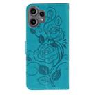 For Nothing CMF Phone 2 Pro Rose Butterfly Embossed Leather Phone Case(Blue) - 3