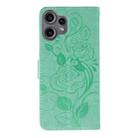 For Nothing CMF Phone 2 Pro Rose Butterfly Embossed Leather Phone Case(Green) - 3